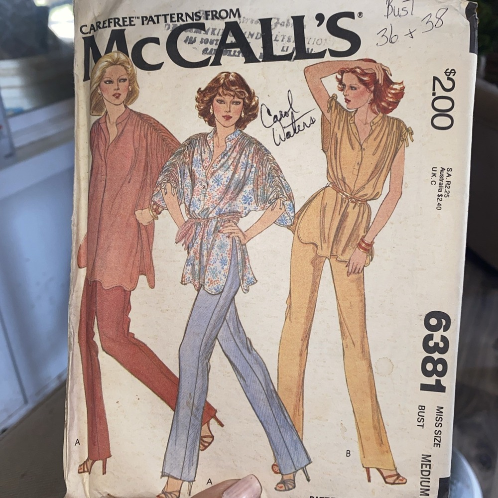 Vintage 1976 McCall’s Outfit Sewing Pattern 6381 Size Medium Cut Complete